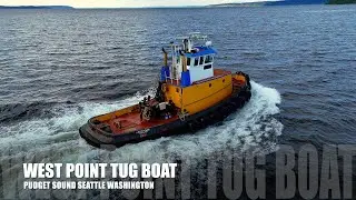 Tugboat West Point Powers Through Puget Sound &ndash; Western Towboat at Work in Seattle