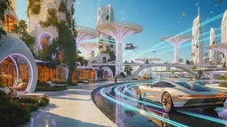 A Peaceful Future in 2300 🌿 | Calming Sci-Fi Utopia for Stress Relief & Focus