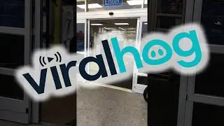 Angry Customer Destroys Store Entryway || ViralHog