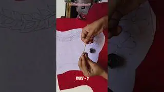 Simple Sewing Machine Gotta Patti Embroidery Neck design #ytshorts #ytviral #diy#fashion #embroidery