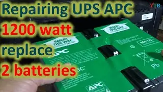How to repair ups apc 1200 va | replace 2 batteries