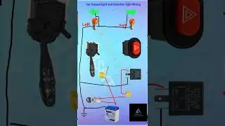 Car Hazard light and direction light wiring diagram | car direction indicator circuit