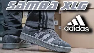 Обзор кроссовок Adidas Samba XLG «Carbon Grey» и их характеристики на ногах
