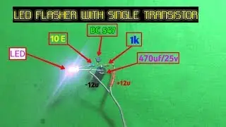 LED flasher with single transistor | in Telugu | by Syam | new mobiletricks |