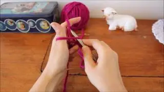 Querido tricot - Montagem dupla na mão (long tail cast-on)