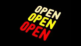 Gradient Open Signs for Business