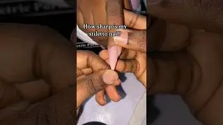 Look how sharp my stiletto nail is 😱 #nails #nailchannel #naildesigns #stilettonails