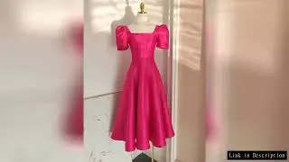 JAMERARY Summer Women Dress Long French Hepburn Style Fashion Party Elegant Square Collar Short Slee