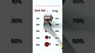 How Many Colors Will Dark Red & Grey Make? You&rsquo;ll Be Surprised! #painting #art #diy  #satisfying
