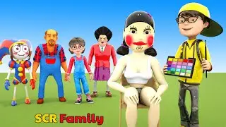 Ник, Тани, Мисс Ти, Сосед, Помни &mdash; у кого лучший макияж? в игре Scary Teacher 3D Squid Game