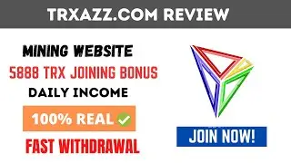 New TrxAZZ Mining Website 2022||Trxazz.com|| Live Recharge and Withdraw