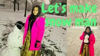 How To Build A Snowman in 5mins☃️\\Ontario,Canada#Heavy snow