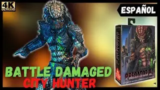 💥Predator Ultimate Battle Damage City Hunter Neca Unboxing español // Depredador 2 deluxe Neca