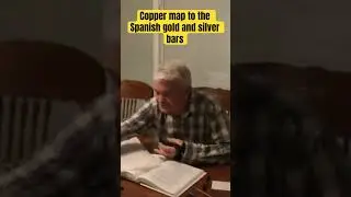 Copper Spanish map to the gold and silver bars in the Utah Uinta Mountains