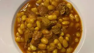 White dried beans with beef / witte droge bonen met vlees