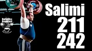Behdad Salimi Kordasiabi (174kg Iran) 211kg Snatch 242kg Clean and Jerk - all lifts - 2017 worlds