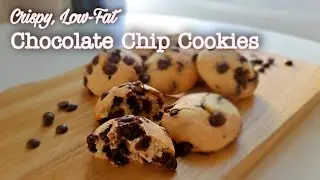 Crispy LOW FAT Chocolate Chip Cookies Recipe | Quick + Easy | Under 30mins
