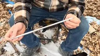 Making the work piece smaller testing aluminum ishi stick.