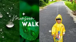 Refreshing Monsoon Rain Walk in a Beautiful Village of Kerala  | little feet | Deep sleep