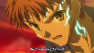 Fate/stay night- Here I come, King of Heroes. Do you have enough weapons in stock?