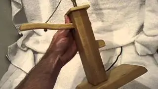 Unique Wooden Water-Pump Inspired Table Lamp