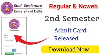Delhi University 2nd Semester Admit release/NCWEB admit card l Sol ka kab tak??#GopalSharmaShow