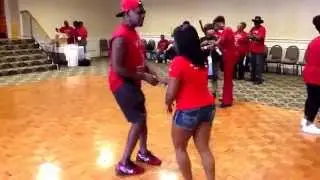 Ray Boyd of Philly and Erin practicing some moves Red Ball