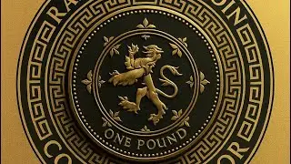 Редкая британская золотая монета достоинством 1 фунт стерлингов 1994 года выпуска с дефектом моне...