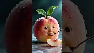 Feeding a Fruit with fruit !  #satisfying #asmrsounds #fruitasmr  | AI-Generated Knife Cut #ai