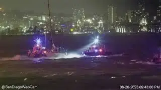 San Diego Harbor Police rescue from sailboat in San Diego Bay