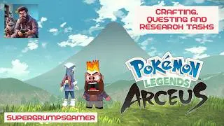 Pokemon Legends Arceus Playthrough Part Two Gameplay Crafting, Questing & tasks to fill the Pokedex!