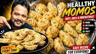 Healthy Momos Recipe | Mushroom and Paneer Momos Recipe | Healthy Veg Momos Recipe | Suji Momos
