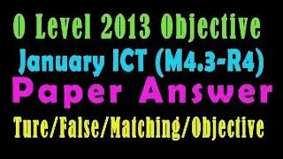O Level Doeacc/Nielit  2013 January Solve Question  ICT (M4.3.R4)Paper In English (Objection Type)