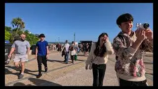 Sandy Bournemouth Beach Walk 60FPS 4K