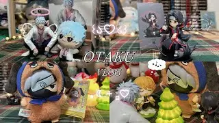 ♡₊˚⊹잘생긴거 귀여운거 언박싱과 취중 랜덤깡 ૮꒰⌯'・'⌯꒱ა 오타쿠브이로그•은혼•삼젯•긴파치•나루토•카카시•이타치•귀멸의칼날