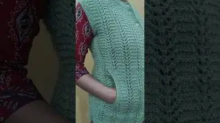 Ladies half jacket / sweater knitting #knitting #sweater #shorts #shortsvideo
