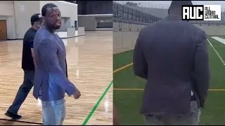 50 Cent Gives Tour Of G-Unit Studios w Indoor Basketball Court And Football Field