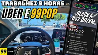 Será que rodar 2 horários da LUCRO? R$2,75/Km e R$52,10/H na Uber e 99Pop.