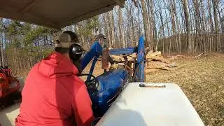 Moving Logs With The 4610 Ford Tractor...