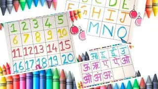 Abc tracing video+ 1 to 20 Number writting || counting + tracing worksheet #123#abc