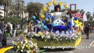 Sanremo in fiore  2014 la sfilata dei carri live 1° Giro