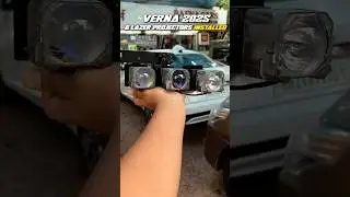 Verna 2025 🚀✨ Ultimate Lights Upgrade with infinito head light projectors ⚡️#verna