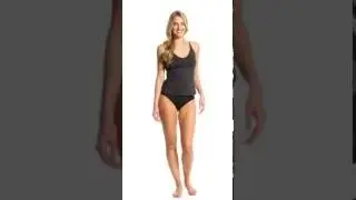 Nike Women's Iconic Heather V-Back Tankini Top | SwimOutlet.com