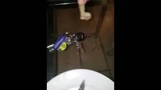 Glass table, a pug and food