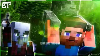 Steve save Alex From Pillagers and Witch | Babu Tech | Prisma 3D Minecraft Animation