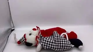 Vintage Musical Clown Bear Plush Stuffed Animal Baby Pull Toy How does it work?