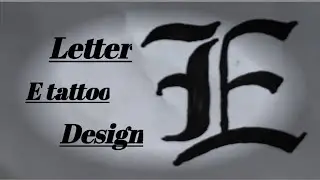 E old english alphabet design for tattoomaker
