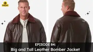 Big and Tall Leather Bomber Jacket