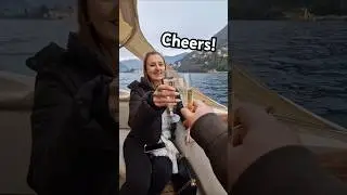 Drinking Italian Water on the boat #lakecomo #lakecomoitaly #como #italytravel #travelvlog #travel