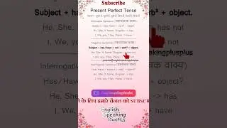 Present Perfect Affirmative, Negative, Interrogative Sentence in Hindi #englishinhindi #english